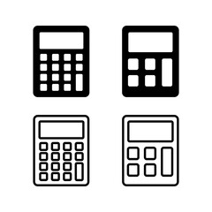 Calculator icon vector. math icon. finances sign