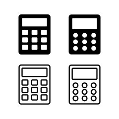 Calculator icon vector. math icon. finances sign