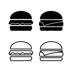 Burger icon vector. hamburger logo icon. fast food icon