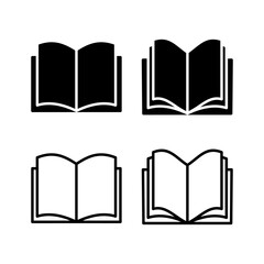 Book icon vector. Open book vector icon.