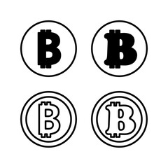 Obraz premium Bitcoin icon vector. payment symbol. Cryptocurrency logo.
