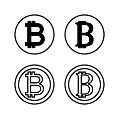 Bitcoin icon vector. payment symbol. Cryptocurrency logo.