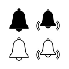 Bell Icon vector in trendy flat style isolated. Notification symbol web site design