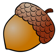 Decorative of single oak bean element