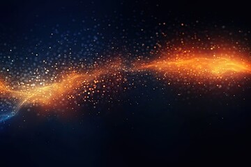 Dynamic Luminescent Flow: Vibrant Particle Wave Background (Generative AI)