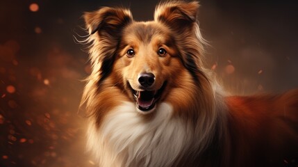 Shetland Sheep dog portrait of a shepherd