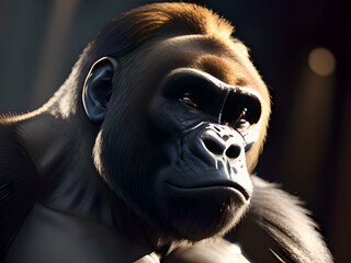 close up of a gorilla