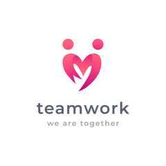 Minimal together love unity diversity logo