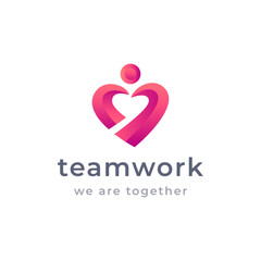 Minimal together love unity diversity logo