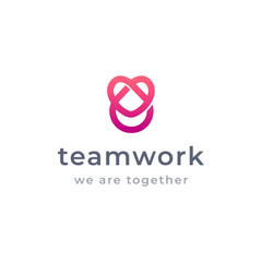 Minimal together love unity diversity logo