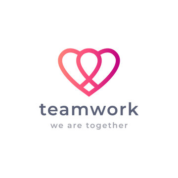 Minimal together love unity diversity logo