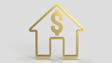 The home icon for property Business concept 3d rendering