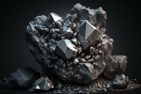 An image of silver ore. Generative AI