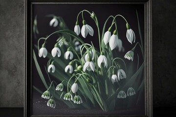Explore stunning visuals of snowdrop flowers, portraying grace and purity, heralding the onset of spring. Generative AI