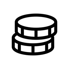 coins icon line style vector