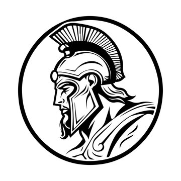 spartan warrior mascot logo