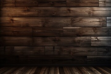 Elegant Ebony: Dark Wood Texture Background (Generative AI)