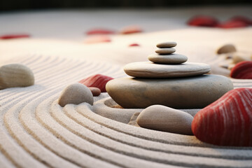 Japanese Zen Garden Abstract Background