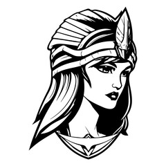 Athena mythology mascot logo