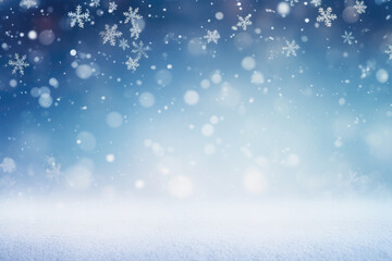 Fototapeta premium Beautiful Simple Christmas Background with Snowflakes