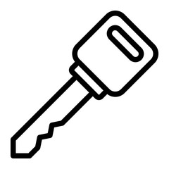 car key line icon
