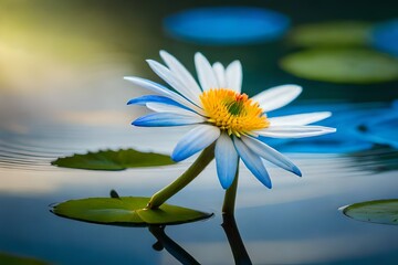 water lily in the water generative AI