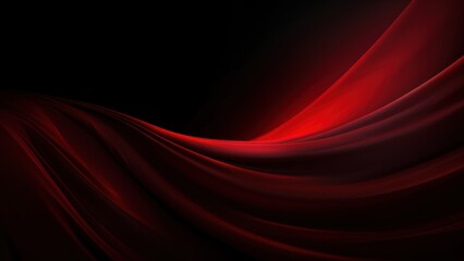Abstract red on black background and swirls