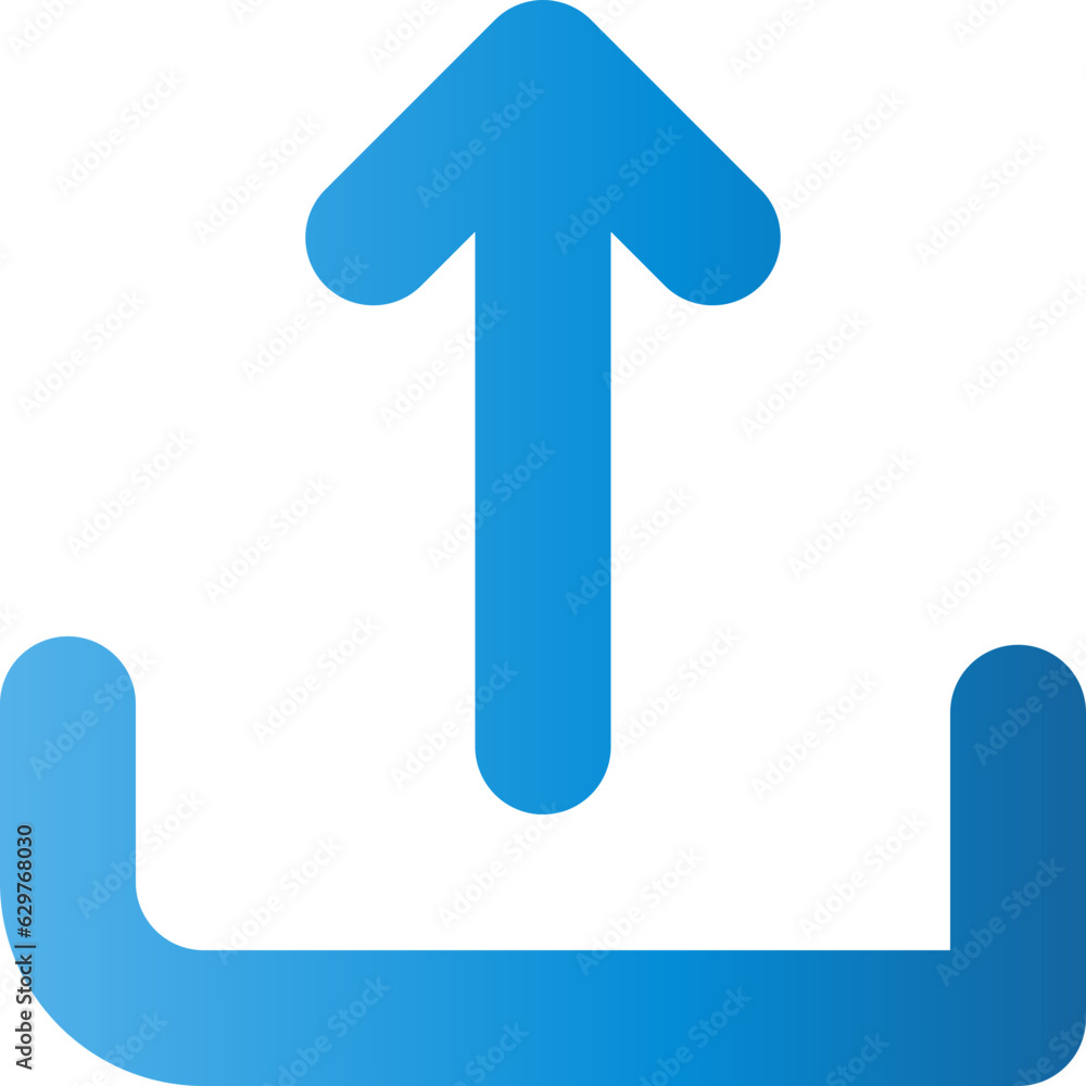 Poster download icon in arrow shape and rounded style for user interface design