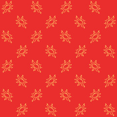 Hand Drawn Hot Summer Sun Vector Seamless Pattern