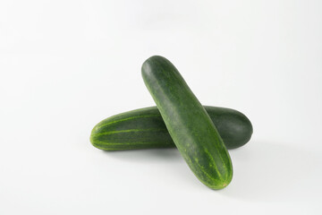 Two cucumber isolated on a white background 