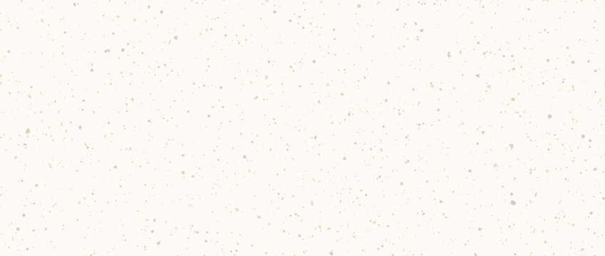 Light cream seamless grain paper texture. Vintage ecru background with dots, speckles, specks, flecks, particles. Craft repeating wallpaper. Natural white grunge surface background. Vector backdrop