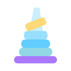 Baby boy shower design element with blue color isolated on white background. Illustration for a little newborn boy. 