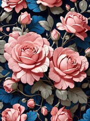 seamless patterns aesthetic Rose