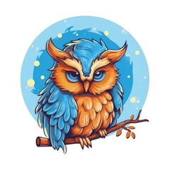 Obraz premium An elegant owl perched on a tree branch