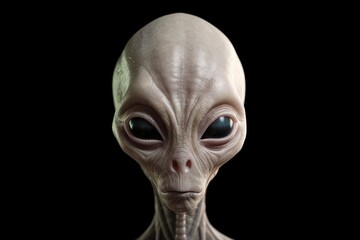 A close-up of an extraterrestrial creature against a dark backdrop