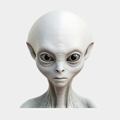 A mysterious extraterrestrial creature with striking white features