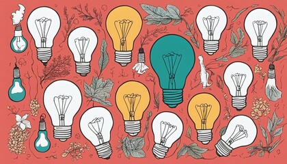 Lightbulb flat lay representing complex idea clarification