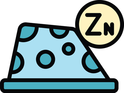 blue cheese with zn symbol clip art preview