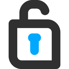 vector open padlock icon, for smart phone, security, web, protection, and user interface