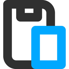 clipboard-shaped paste vector icon, for office work and editing, as well as website and application user interfaces.