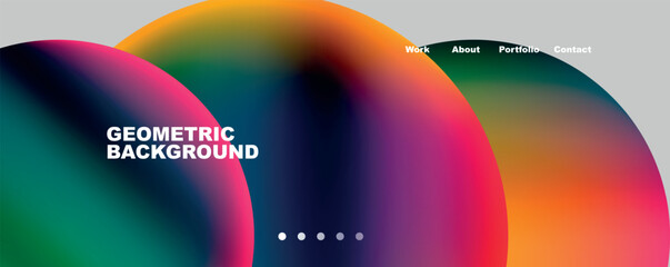 Minimalist geometric abstract background with fluid gradients. Vector Illustration For Wallpaper, Banner, Background, Card, Book Illustration, landing page