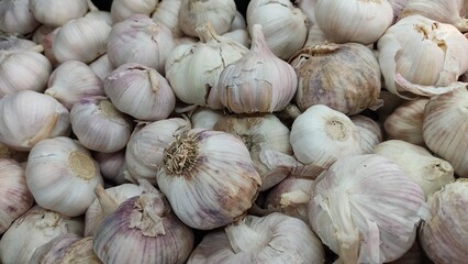 garlic on market
