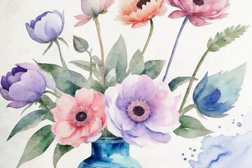 Beautiful abstract colorful floral illustration