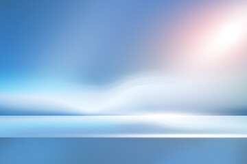 Abstract Blue studio background for product presentation, copy space