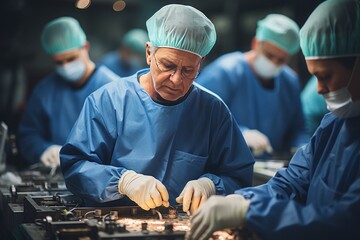 In the hushed intensity of an operating theater, a team of surgeons moves in unison, their focused precision guiding their scalpel through complex procedures.