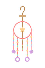 Newborn baby girl element illustration. Birthday girls items. Isolate on a white background baby girl care items. Vector illustration.