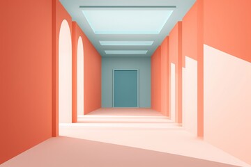 廊下の風景,Generative AI AI画像