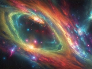 Obraz premium Cool Galaxy and nebula background with stars Created with Generative AI technology.