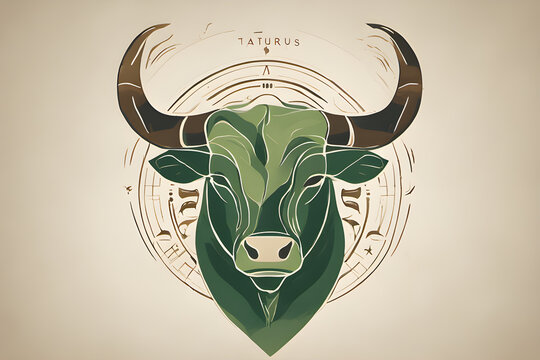 a Graphic of Taurus, Zodiac Illustration