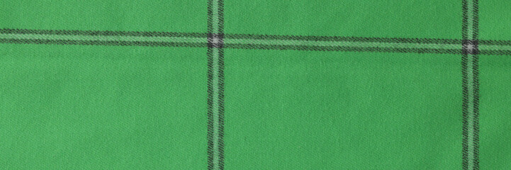 Green checkered tablecloth as background.